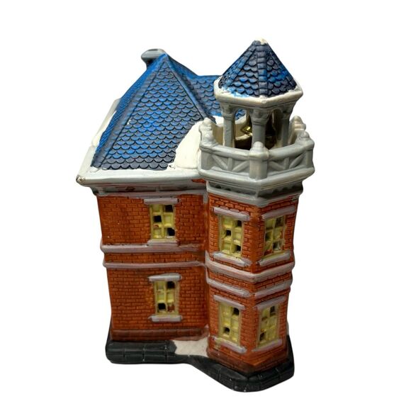 Lemax ENCHANTED FOREST Fire Station Lighted Glass Window - Picture 4 of 4